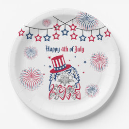 4. Juli Unabhängigkeitstag Amerikanischer Adler Pappteller