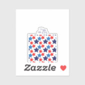 4. Juli/Unabhängigkeitstag Aufkleber (Blatt)