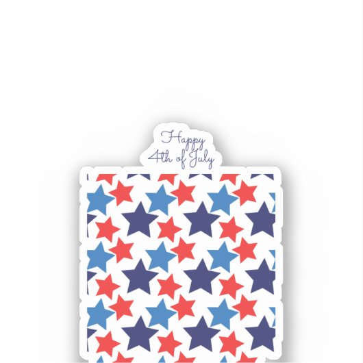 4. Juli/Unabhängigkeitstag Aufkleber (Vorderseite)