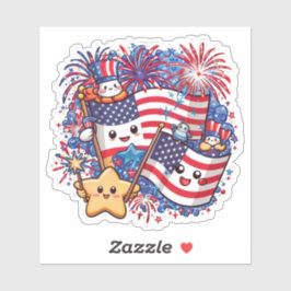 4. Juli Unabhängigkeitstag Aufkleber