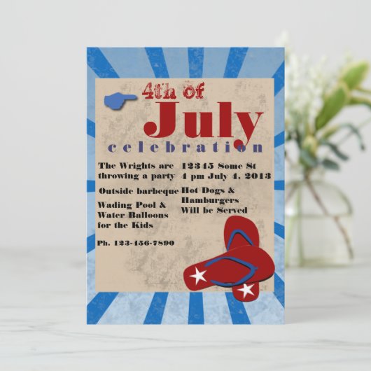 4. Juli Unabhängigkeitstag Barbeque (Stehend Vorderseite)