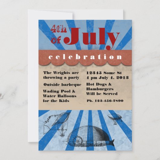 4. Juli Unabhängigkeitstag Barbeque (Vorderseite)