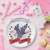 4. Juli Unabhängigkeitstag Bearbeitbarer Text. Pappteller (Party)