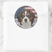 4. Juli Unabhängigkeitstag Bernischer Kreis Runder Aufkleber (Tasche)