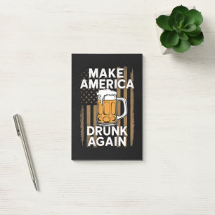4. Juli Unabhängigkeitstag Biertrinken Post-it Klebezettel