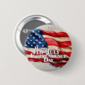 4. Juli - Unabhängigkeitstag Button (Vorne & Hinten)