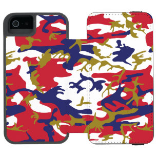 4. Juli, Unabhängigkeitstag, Camouflage Gold Incipio Watson™ iPhone 5 Geldbörsen Hülle