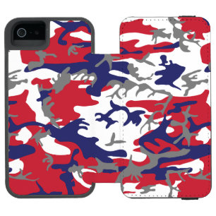 4. Juli, Unabhängigkeitstag, Camouflage Gray Incipio Watson™ iPhone 5 Geldbörsen Hülle