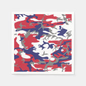 4. Juli, Unabhängigkeitstag, Camouflage Gray Serviette (Vorderseite)