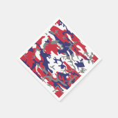 4. Juli, Unabhängigkeitstag, Camouflage Gray Serviette (Ecke)