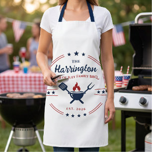 4. Juli Unabhängigkeitstag Familien BBQ Schürze