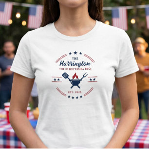 4. Juli Unabhängigkeitstag Familien-BBQ T-Shirt