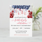 4. Juli Unabhängigkeitstag Feier I Einladung (Stehend Vorderseite)