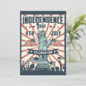 4. Juli Unabhängigkeitstag Feiertagskarte (Stehend Vorderseite)