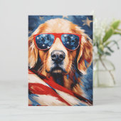 4. Juli Unabhängigkeitstag Feiertagskarte (Stehend Vorderseite)
