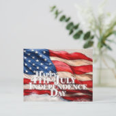 4. Juli - Unabhängigkeitstag Feiertagspostkarte (Stehend Vorderseite)