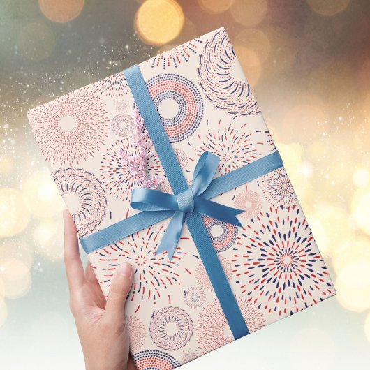 4. Juli Unabhängigkeitstag Feuerwehr Muster Geschenkpapier