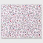 4. Juli Unabhängigkeitstag Feuerwerk Muster Geschenkpapier (Flach)