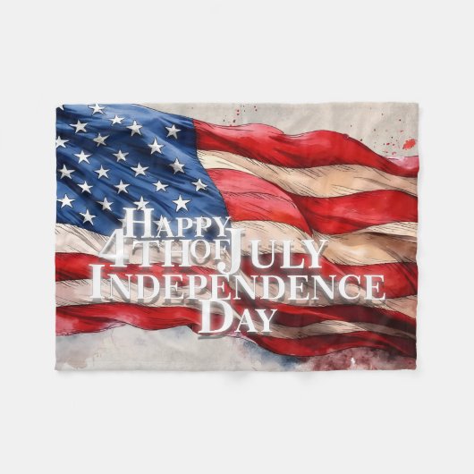 4. Juli - Unabhängigkeitstag Fleecedecke (Vorderseite (Horizontal))