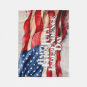 4. Juli - Unabhängigkeitstag Fleecedecke (Vorderseite)