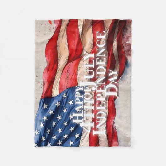 4. Juli - Unabhängigkeitstag Fleecedecke (Vorderseite)