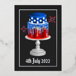 4. Juli Unabhängigkeitstag Folien Feiertagskarte