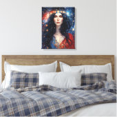 4. Juli Unabhängigkeitstag Frau Red White Blue Leinwanddruck (Insitu (Schlafzimmer))