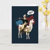 4. Juli Unabhängigkeitstag Funny LL-America Gesche Karte (Gelbe Blume)