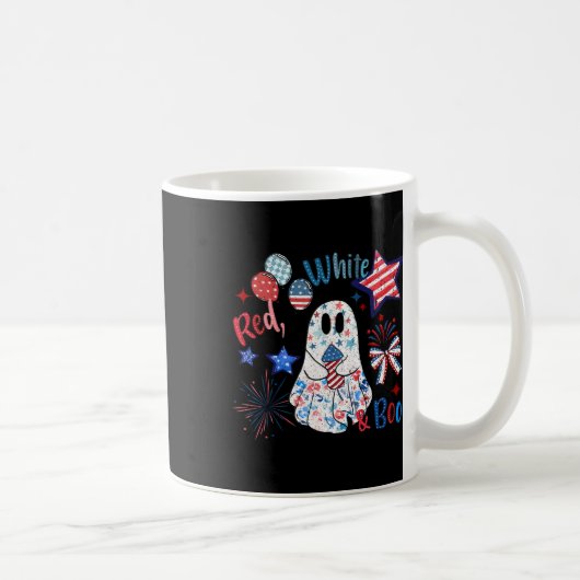 4. Juli Unabhängigkeitstag Funny Patriotic Spook Kaffeetasse (Rechts)