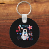 4. Juli Unabhängigkeitstag Funny Patriotic Spook Schlüsselanhänger (Vorderseite)