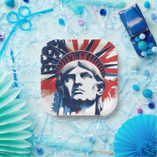 4. Juli Unabhängigkeitstag Geist Pappteller (Party)