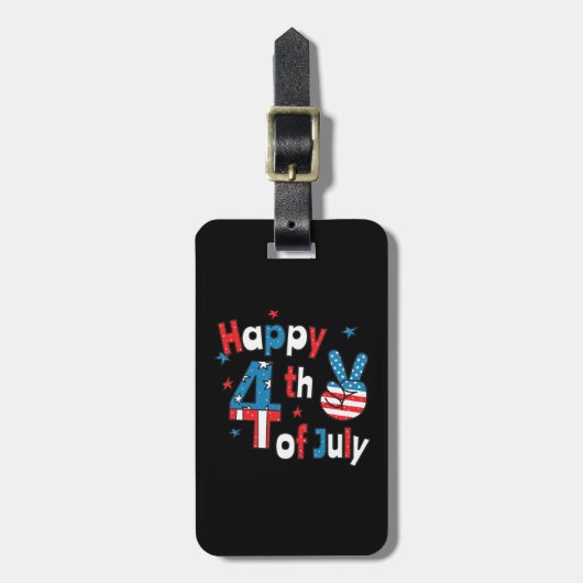 4. Juli Unabhängigkeitstag Gepäckanhänger (Vorderseite vertikal)