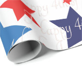 4. Juli / Unabhängigkeitstag Geschenkpapier (Rolleneckpunkt)