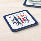 4. Juli Unabhängigkeitstag Getränkeuntersetzer (Linke Seite)