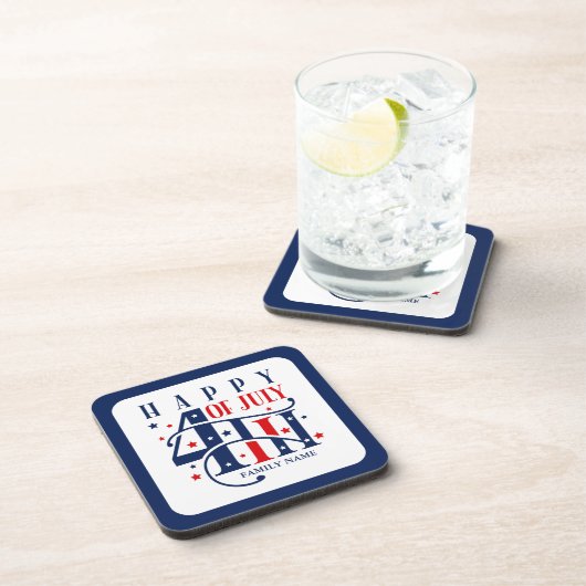 4. Juli Unabhängigkeitstag Getränkeuntersetzer (Rechte Seite)