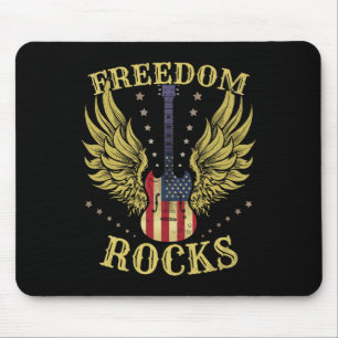 4. Juli Unabhängigkeitstag Gitarre Freiheit Mousepad