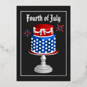 4. Juli Unabhängigkeitstag GRILLEN Einladung (Vorderseite)