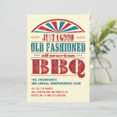 4. Juli Unabhängigkeitstag GRILLEN Grunge Einladun Einladung (Stehend Vorderseite)