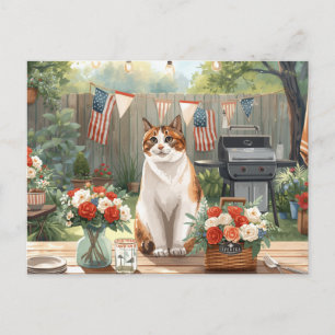 4. Juli Unabhängigkeitstag Grillparty Feiertagspostkarte