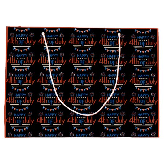 4. Juli Unabhängigkeitstag Große Geschenktasche Geschenktüte (Rückseite)