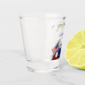 4. Juli Unabhängigkeitstag Hochzeit Schnapsglas (Links)