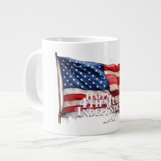 4. Juli - Unabhängigkeitstag Jumbo-Tasse (Vorderseite Links)