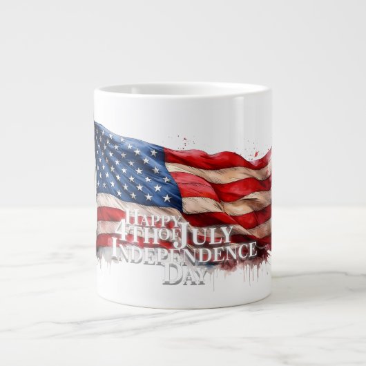 4. Juli - Unabhängigkeitstag Jumbo-Tasse (Vorderseite)