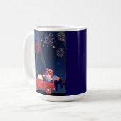 4. Juli Unabhängigkeitstag Kaffeetasse (Vorderseite Links)