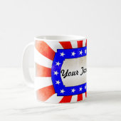4. Juli Unabhängigkeitstag Kaffeetasse (Vorderseite Links)