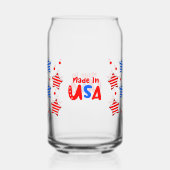 4. Juli Unabhängigkeitstag kann Glass Wrap Dosenglas (Rückseite)