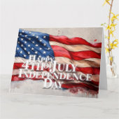 4. Juli - Unabhängigkeitstag Karte (Gelbe Blume)