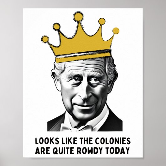 4. Juli Unabhängigkeitstag König Charles Br Poster (Vorne)