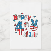 4. Juli Unabhängigkeitstag Lebensmitteletikett (Einzelnes Label)