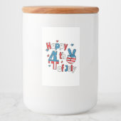 4. Juli Unabhängigkeitstag Lebensmitteletikett (Vorderseite)